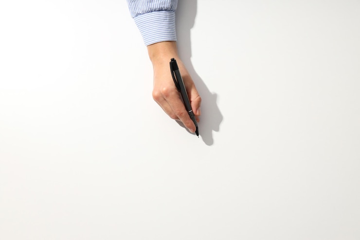 Photo businessmans hand closeup on a white background