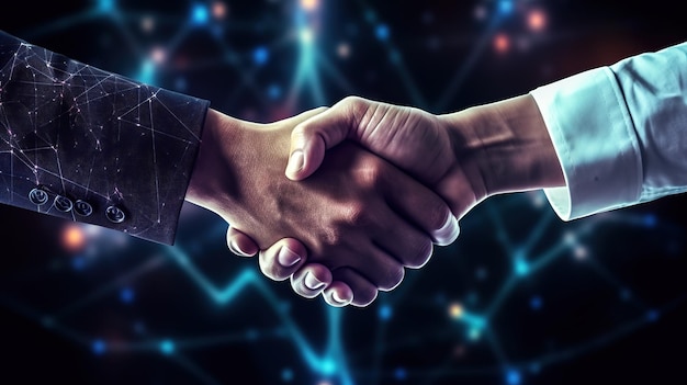 Businessmen handshake Deal concept Generative AI