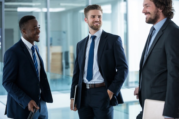 Businessmen having a conversation