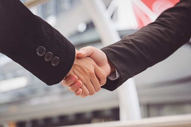 Businessmen making handshake. concept Successful businessmen 