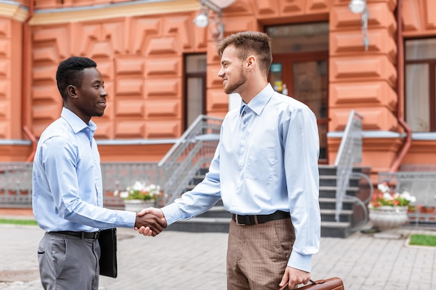 Businessmen  shaking hands