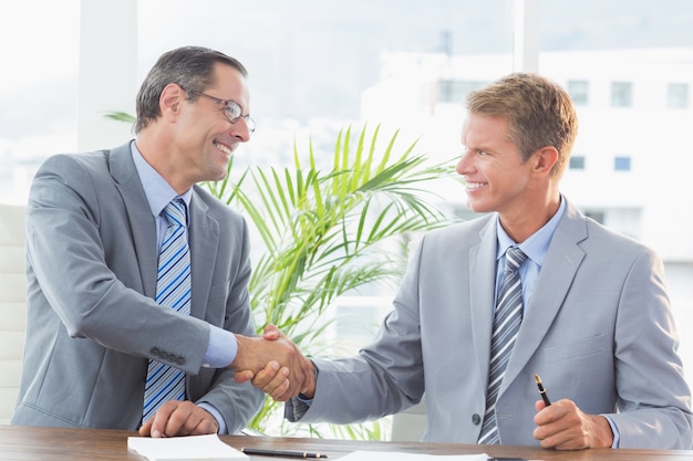 Businessmen shaking hands