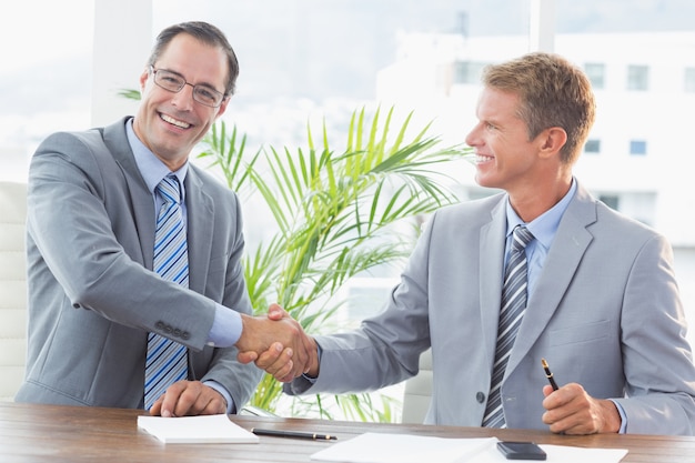 Businessmen shaking hands