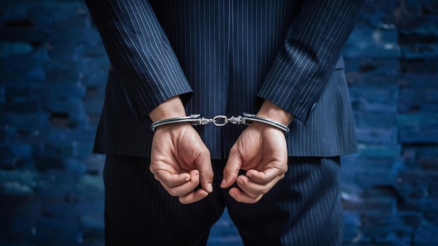 Businessmen were arrested and handcuffed because do illegal business