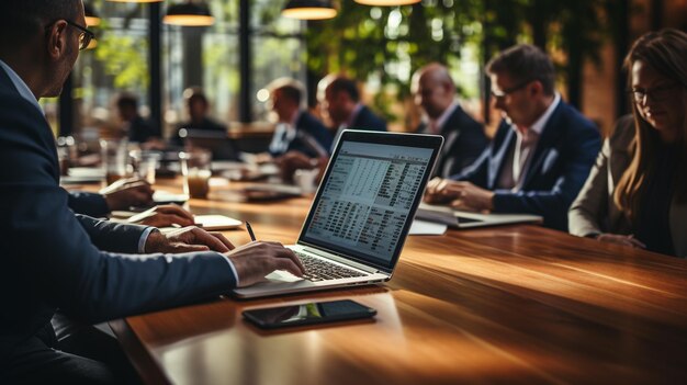 businessmen working in office