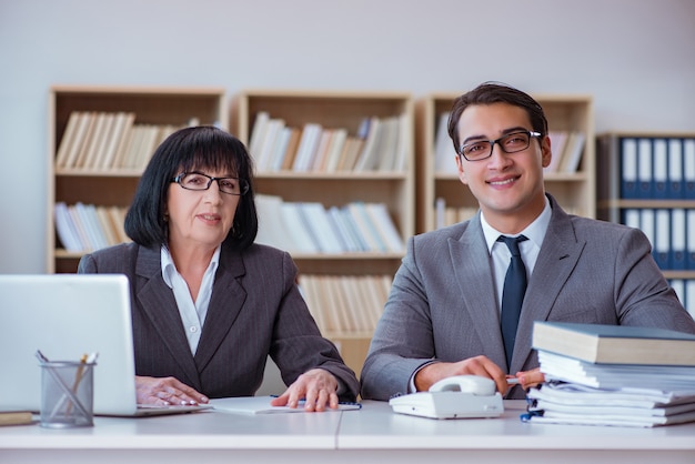 Businesspeople having business discussion in office