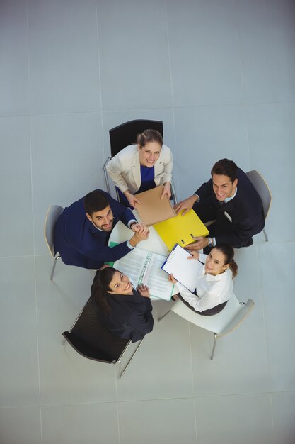 Businesspeople having a discussion in meeting