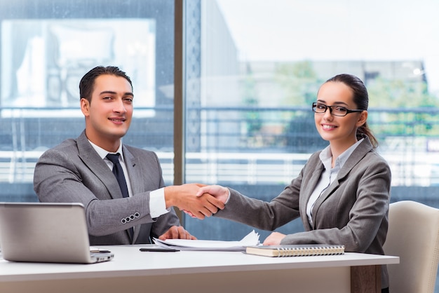 Businesspeople having discussion in the office