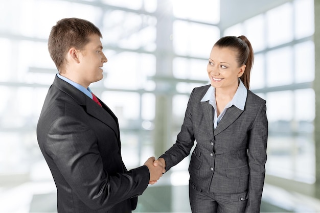 Businesspeople shaking hands