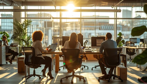 Businesspeople working in the office