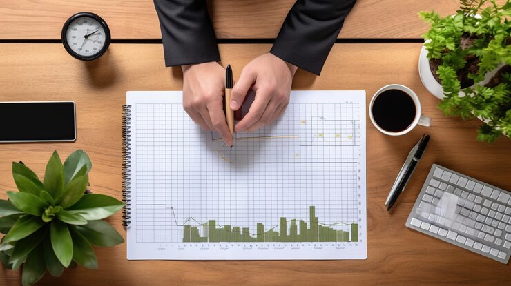 Businessperson Analyzing Financial Data