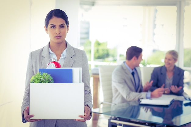 Businesswoman after being let go