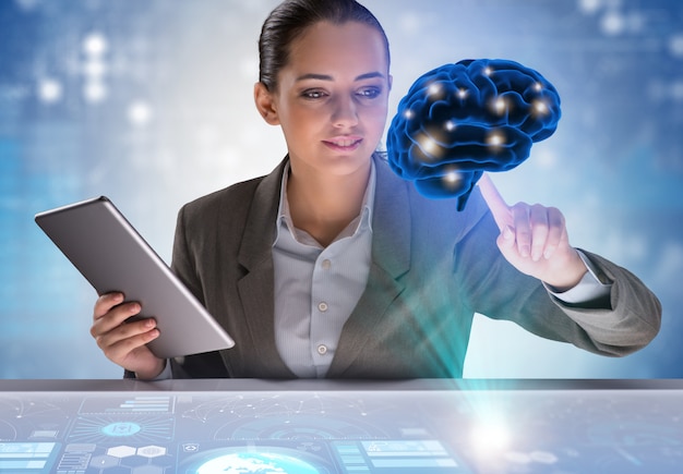 Businesswoman in artificial intelligence 