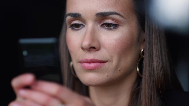 Businesswoman browsing internet on smartphone Woman using mobile phone