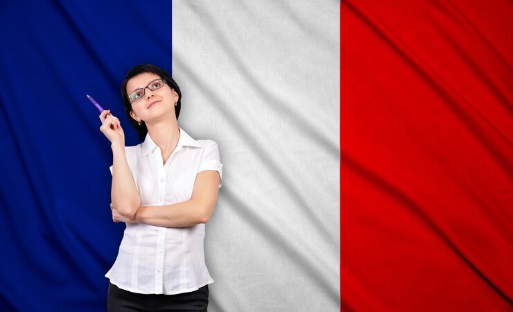 Photo 実業家とフランスの国旗