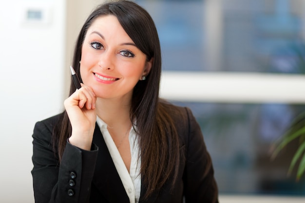 Businesswoman in her office