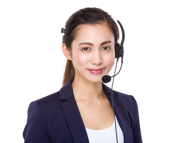 Businesswoman hold with laptop computer