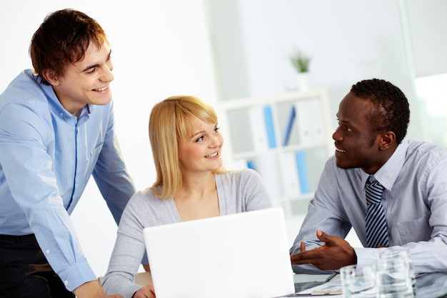 businesswoman laptop people group coworker