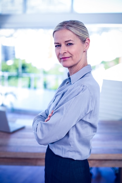 Businesswoman looking at the camera