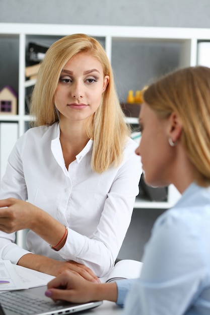 Businesswoman during a meeting