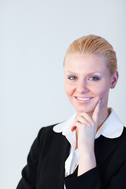 Businesswoman smiling at the camera