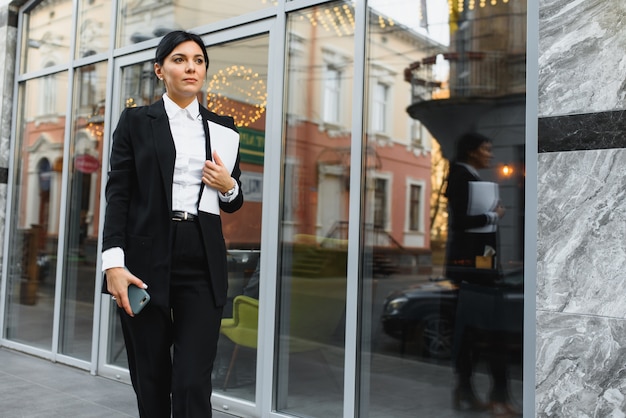 Businesswoman in stylish clothes