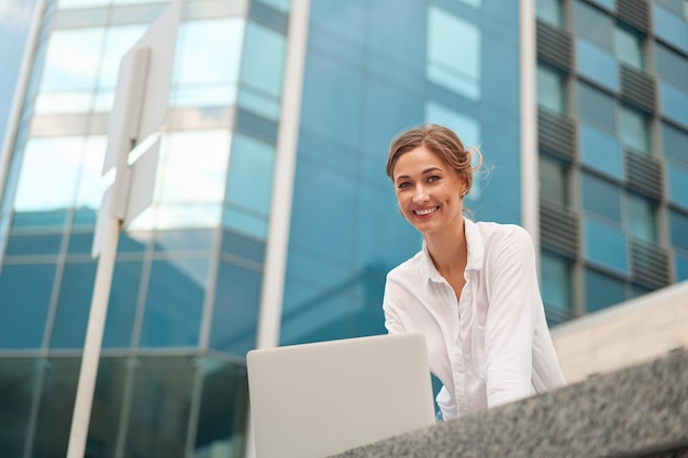 Businesswoman successful woman business person outdoor