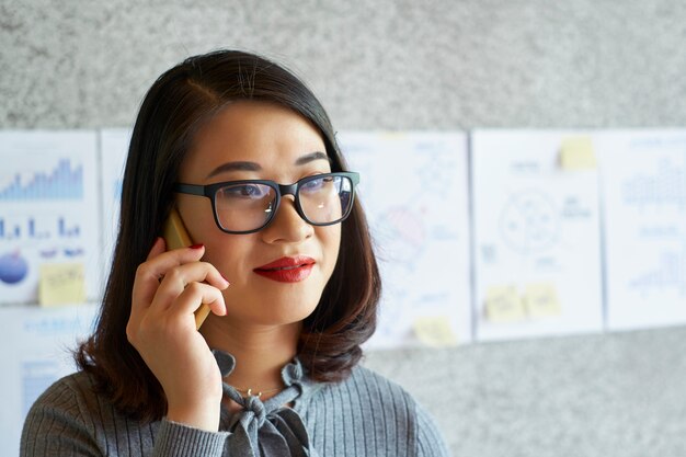 Businesswoman talking on the phone