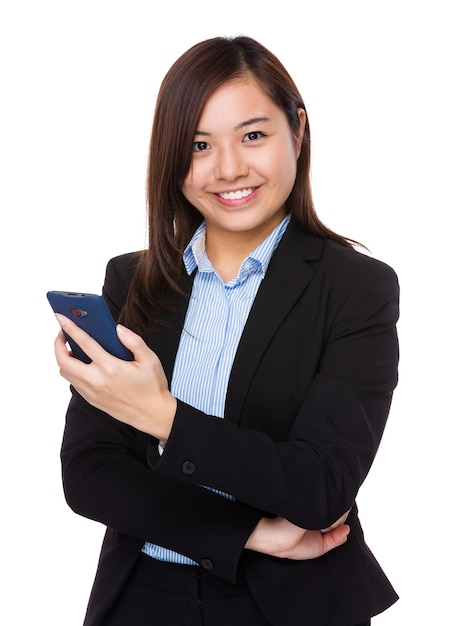 Businesswoman use of the smartphone