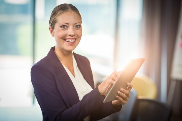 Businesswoman using digital tablet