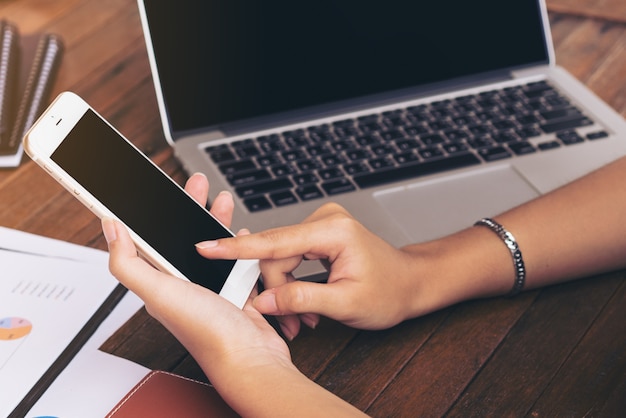 Businesswoman Using Mobile Phone