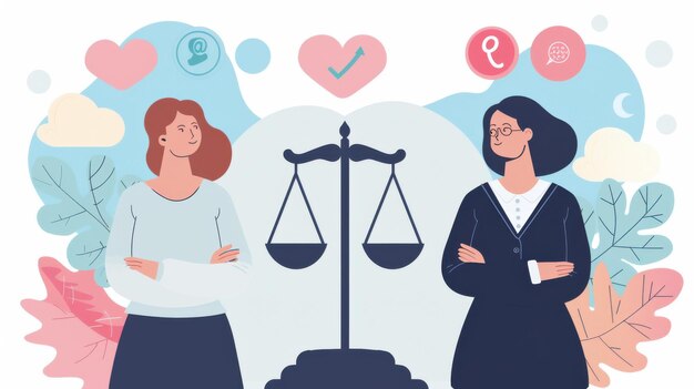Photo a businesswoman weighing the pros and cons of ethical vs unethical decisions with