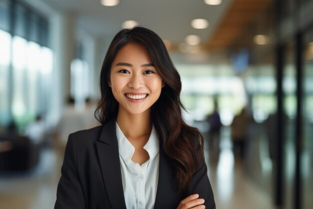 Photo businesswoman with crossed arms