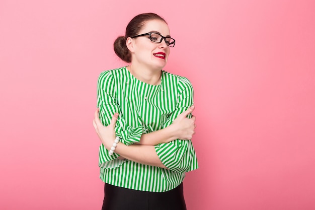 Businesswoman with hair bun