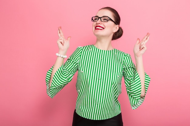 Businesswoman with hair bun