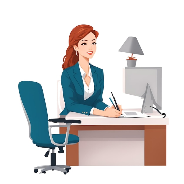 Photo businesswoman_working_at_the_desk