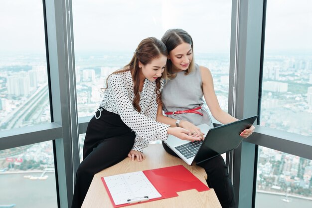 Businesswoman working in modern office