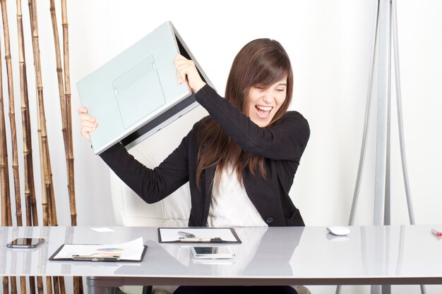 Businesswoman working in office