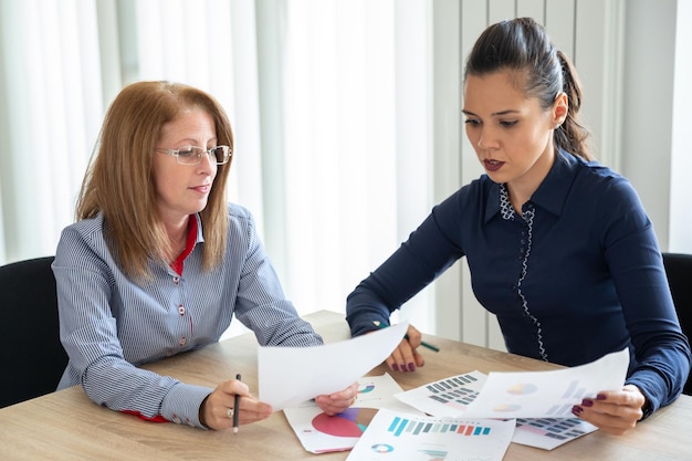 Businesswoman working at office