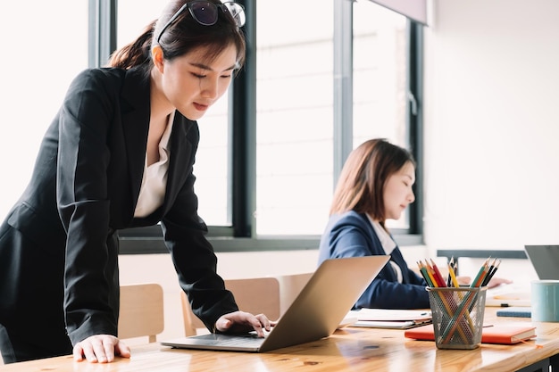 Businesswoman working at office