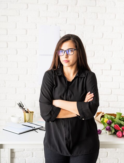 businesswoman working at the office