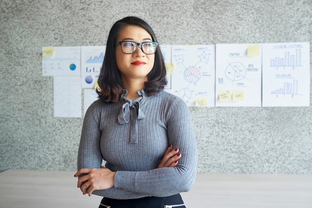 Businesswoman working at office