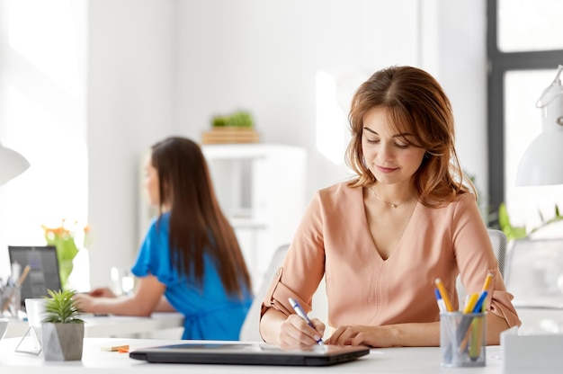 businesswoman working at office