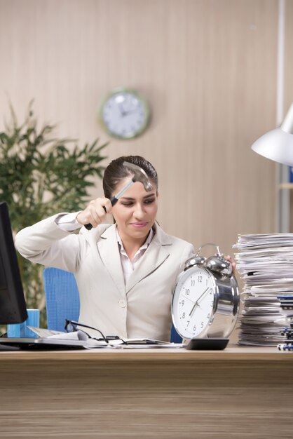 Businesswoman working in the office