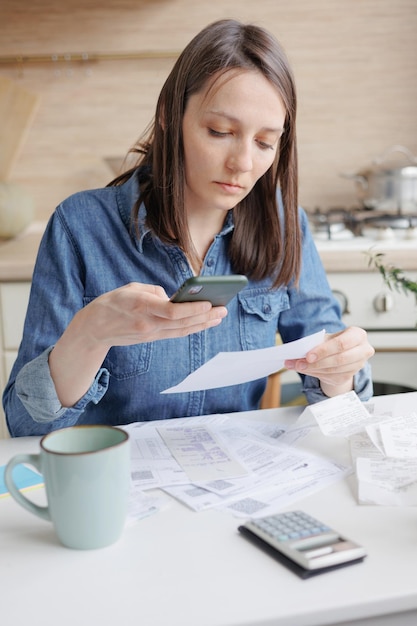 Businesswoman working at table