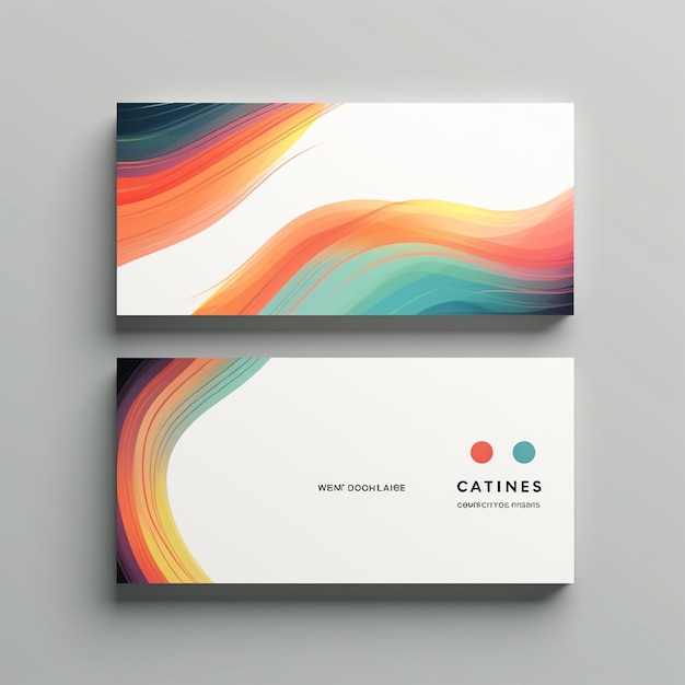 Photo bussiness card concept for designer two pages minimal 2