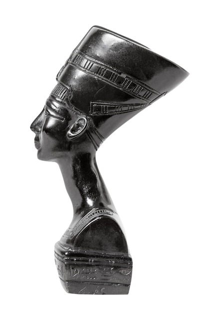 Buste van Nefertiti Egyptische koningin op een witte achtergrond