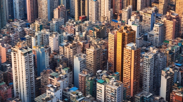 A bustling cityscape capturing the vibrant diversity of urban living