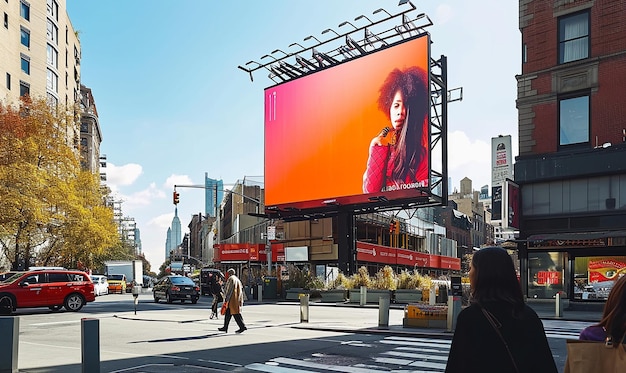 Bustling Urban Billboard