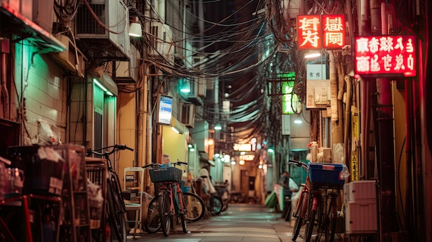 A busy alleyway